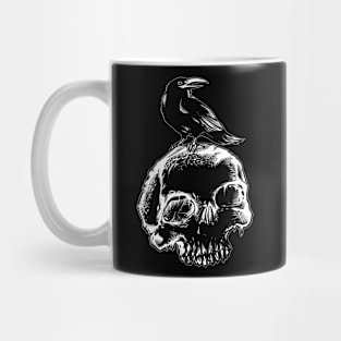 Crow on Skull Mug